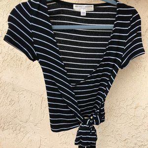 Urban Outfitters Black & White Tie Crop